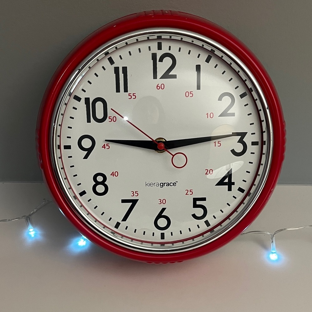 Red Wall Clock